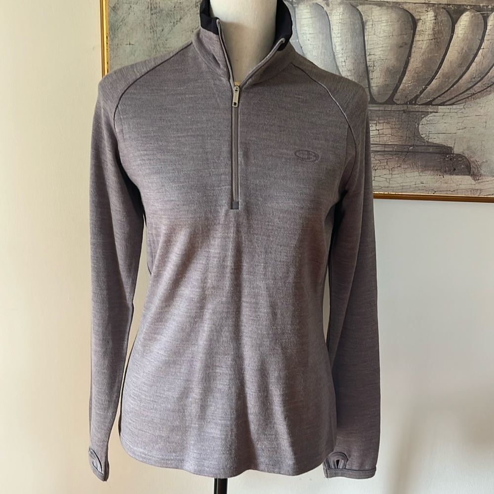 Icebreaker Sport 320 Merino Wool 1/4 Zip Long Sleeve Pullover Sweater Washable S
